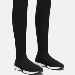 Zara over the knee fabric sneakers